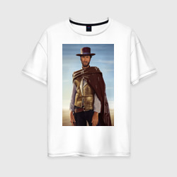 Женская футболка хлопок Oversize Clint Eastwood