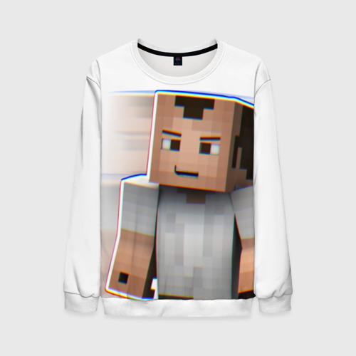 Мужской свитшот 3D MineCraft персонаж футболка, цвет белый