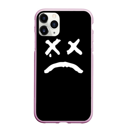 Чехол для iPhone 11 Pro Max матовый LiL Peep RIP, цвет розовый