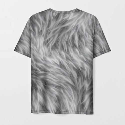 Мужская футболка 3D Шкура волка, цвет 3D печать - фото 2