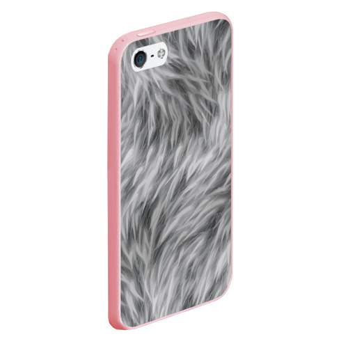 Чехол для iPhone 5/5S матовый Шкура волка, цвет баблгам - фото 3