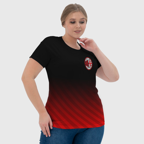 Женская футболка 3D с принтом AC MILAN, фото #4