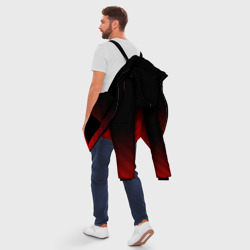 Куртка с принтом AC Milan для мужчины, вид на модели сзади №3. Цвет основы: черный
