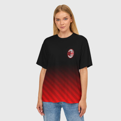 Женская футболка oversize 3D AC Milan - фото 2