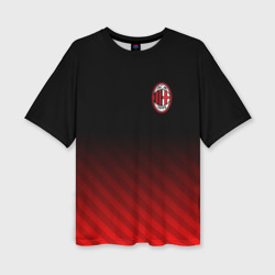 Женская футболка oversize 3D AC Milan