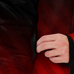 Куртка с принтом AC Milan для мужчины, вид на модели спереди №3. Цвет основы: черный