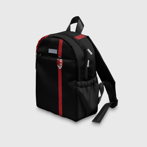 Детский рюкзак 3D с принтом AC Milan, вид сбоку #3