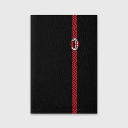 Обложка для паспорта матовая кожа AC Milan