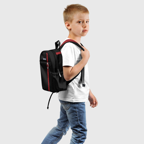 Детский рюкзак 3D с принтом AC Milan, вид сзади #1