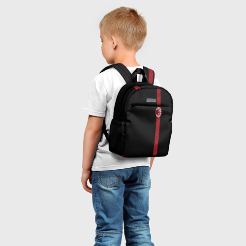 Детский рюкзак 3D с принтом AC Milan, фото на моделе #1