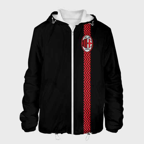 Мужская куртка 3D с принтом AC Milan, вид спереди #2