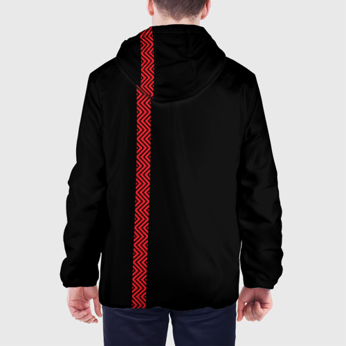 Мужская куртка 3D с принтом AC Milan, вид сзади #2