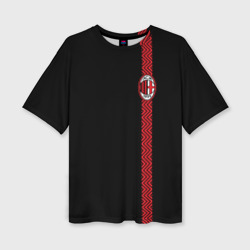 Женская футболка oversize 3D AC Milan