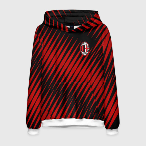 Мужская толстовка 3D AC MILAN, цвет белый