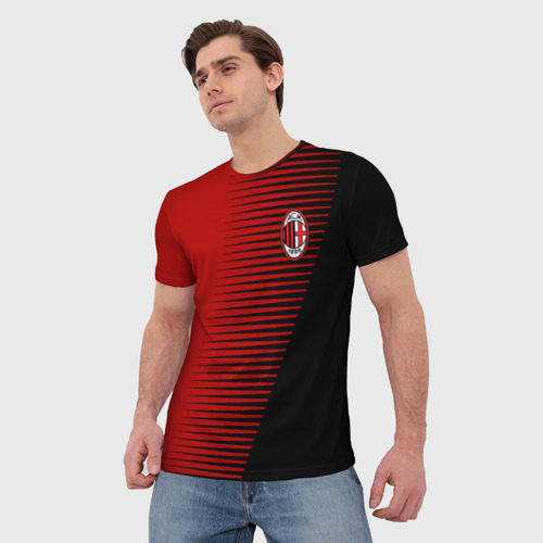 Мужская футболка 3D AC MILAN, цвет 3D печать - фото 3