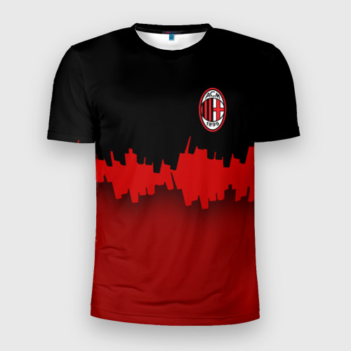 Мужская футболка 3D Slim AC MILAN