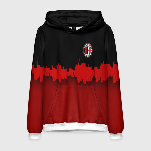 Мужская толстовка 3D AC MILAN, цвет белый