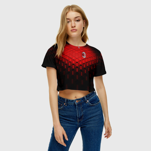 Женская футболка Crop-top 3D AC Milan - фото 4