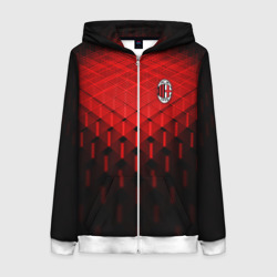 Женская толстовка 3D на молнии AC Milan