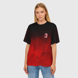 Женская футболка oversize 3D AC Milan - фото 2