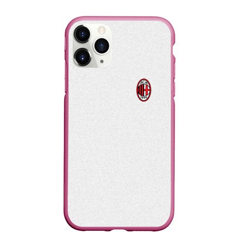 Чехол для iPhone 11 Pro Max матовый AC MILAN, цвет малиновый