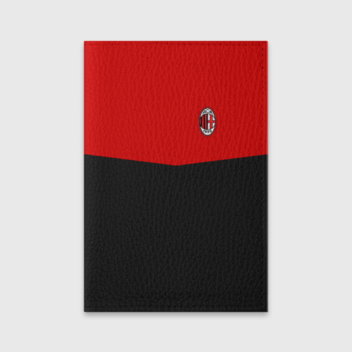 Обложка для паспорта матовая кожа AC Milan