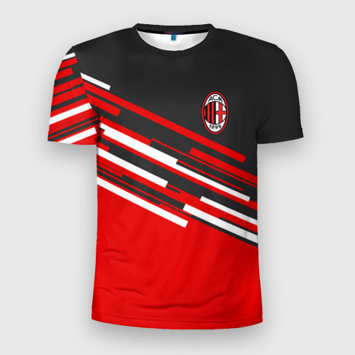 Мужская футболка 3D Slim AC Milan