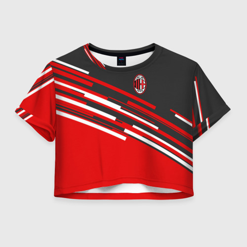 Женская футболка Crop-top 3D AC Milan