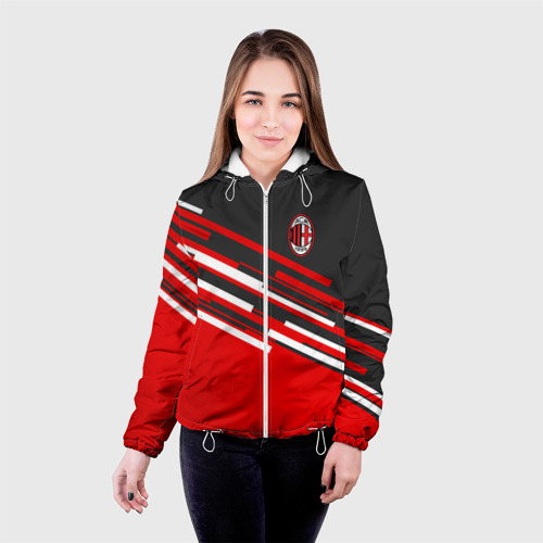 Женская куртка 3D AC Milan, цвет белый - фото 3