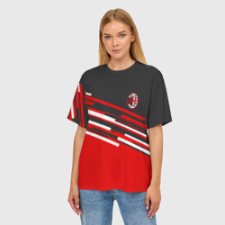 Женская футболка oversize 3D AC Milan - фото 2