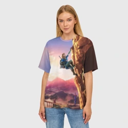 Женская футболка oversize 3D Скала - фото 2