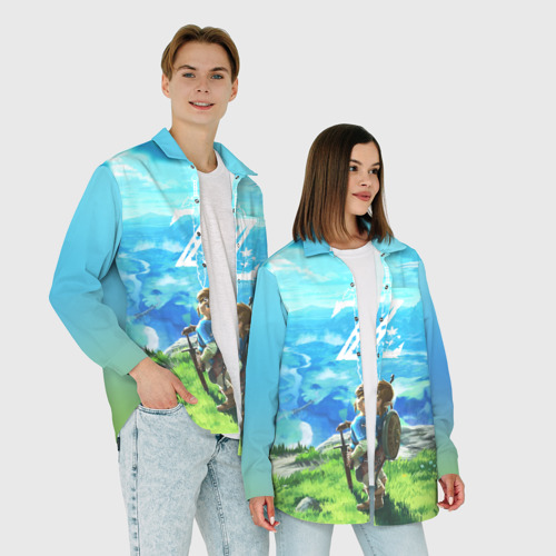 Мужская рубашка oversize 3D Link, цвет белый - фото 6