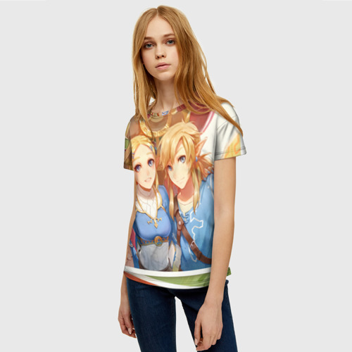 Женская футболка 3D Линк и Зельда, цвет 3D печать - фото 3