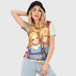 Женская футболка 3D Slim Линк и Зельда - фото 2