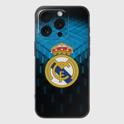Чехол для iPhone 16 Pro силиконовый с защитой камеры Реал Мадрид Real Madrid
