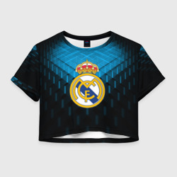 Женская футболка Crop-top 3D Реал Мадрид Real Madrid