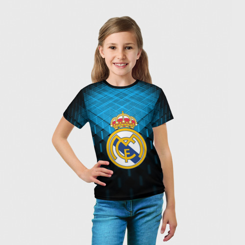 Детская футболка 3D с принтом Real Madrid 2018 Original, вид сбоку #3