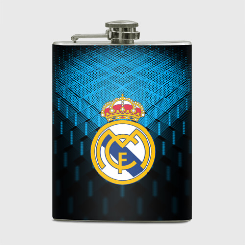 Фляга с принтом Реал Мадрид Real Madrid, вид спереди №1