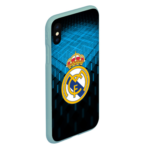 Чехол для iPhone XS Max матовый Реал Мадрид Real Madrid, цвет мятный - фото 3