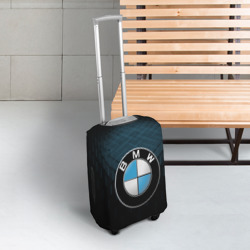 Чехол для чемодана 3D BMW blue line БМВ - фото 2