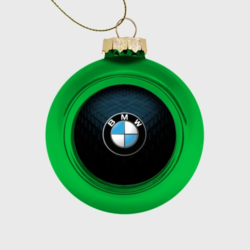 Ёлочный шар стеклянный/пластиковый BMW blue line БМВ