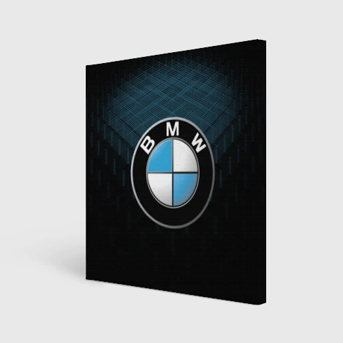 Холст квадратный BMW blue line БМВ