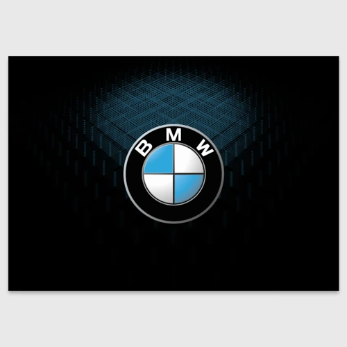 Поздравительная открытка BMW blue line БМВ