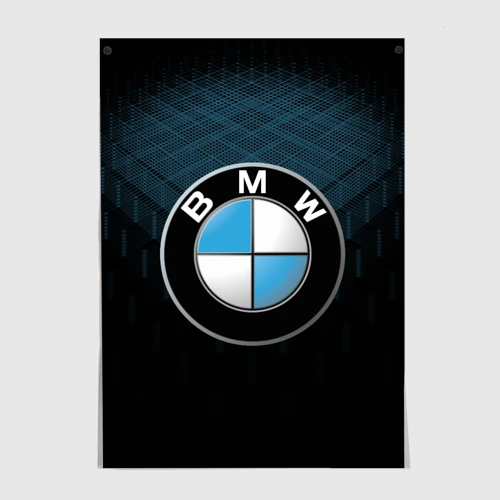 Постер BMW blue line БМВ