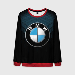 Мужской свитшот 3D BMW blue line БМВ