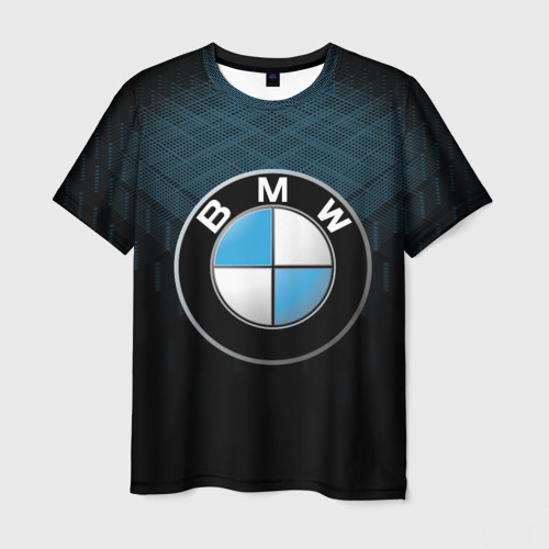 Мужская футболка 3D BMW blue line БМВ