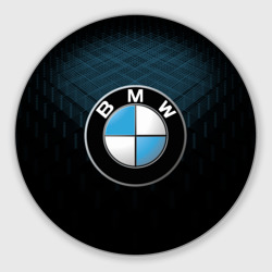 Круглый коврик для мышки BMW blue line БМВ