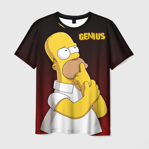 Мужская футболка 3D Homer GENIUS