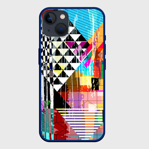 Чехол для iPhone 14 Plus с принтом Abstraction&geometry, вид спереди #2
