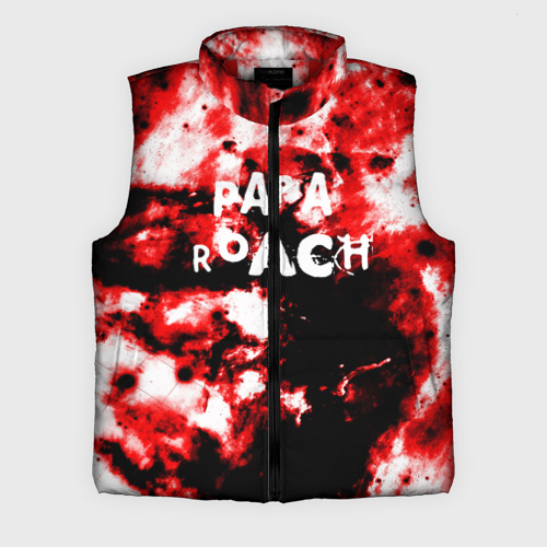 Мужской жилет утепленный 3D Papa Roach blood rock style, цвет красный